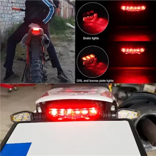 Luz trasera de matrícula 12V para evitar multas en moto cross 6