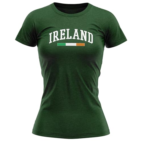 Camiseta de Irlanda para mujer tricolor irlandés ropa deportiva aficionadas rugby fútbol