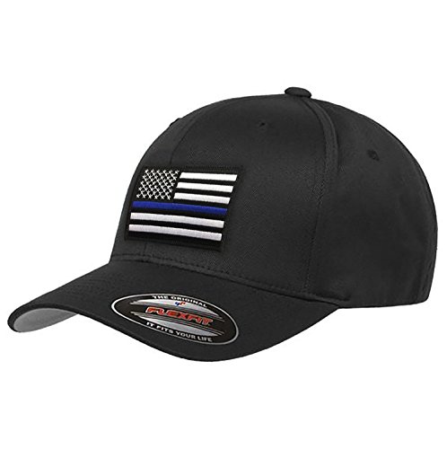 Thin Blue Line Flexfit Hat American Flag XL/2XL