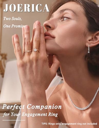 Image of JOERICA 3Pcs 2mm Stainless Steel Women's Stackable Eternity Ring Band Engagement Ring Set 4-9