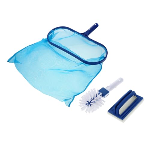ANDRESLAD Kit De Limpieza para Piscinas 1 Set con Red De Malla Fina Cepillo De Esponja y Limpiador Manual para Piscina Ideal para Piscinas Desmontables e Inflables