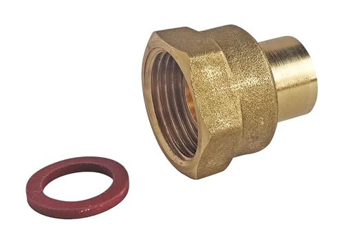 SOMATHERM FOR YOU, Raccord 2 pièces à souder en laiton pour tube cuivre Ø12 mm, écrou tournant femelle 20/150, compatible avec appareils gaz butane et propane,...