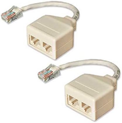 NETWORK PAIR SPLITTER, 10BASE-T, CAT5, 2 PACK