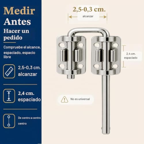 Pasador para puerta con candado 17 pasador para puerta con candado marca Defender Security (2)
