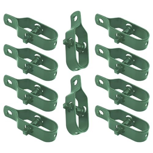 CEEYSEE 10 Stück Drahtspanner verzinkt Zaunspanner Drahtzaun Spanner Maschendrahtzaun Spanndraht für Garten Spanndraht Wildzaun Weidezaun Forstzaun Knotengeﬂechtzaun Seil Einstellen(Grüner/XZQ-LS)