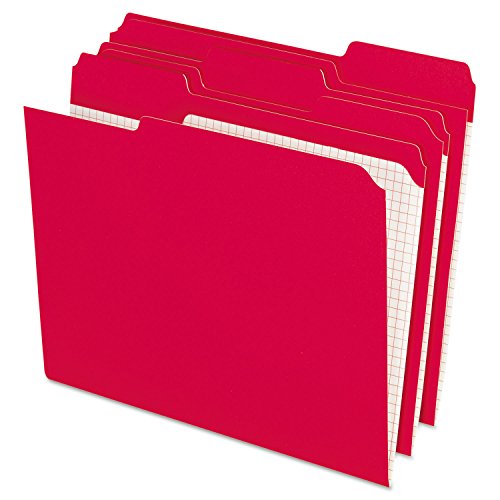 Chemises de classement Pendaflex rouge Ltr à onglets coupés 1/3 robustes