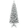 National tree company first traditions acacia flocked tree medium christmas tree 6 ft  urban country home decor