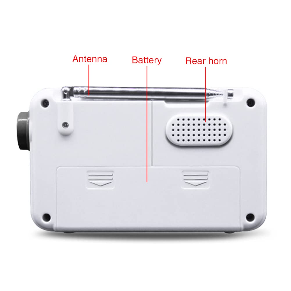 GeKLok Radio AM FM, radio de ducha, mini radio estéreo portátil con puerto para auriculares, pantalla LCD, radio inalámbrica impermeable para baño