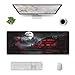 Black Red Japanese Mouse Pad XL 31.5 X 11.8 Inch Design Style Extended Large Gaming Mousepad Keyboard Full Desk Mat Non-Slip Rubber Base Stitched Edges for Home Office