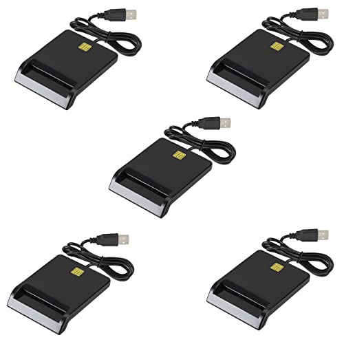 Zhdbchyuu 5X Lector de Tarjeta Inteligente Portátil Universal para Tarjeta Bancaria ID de Tarjeta de Impuestos DNIE ATM IC Lector de Tarjeta SIM para Teléfonos Y Tabletas Android