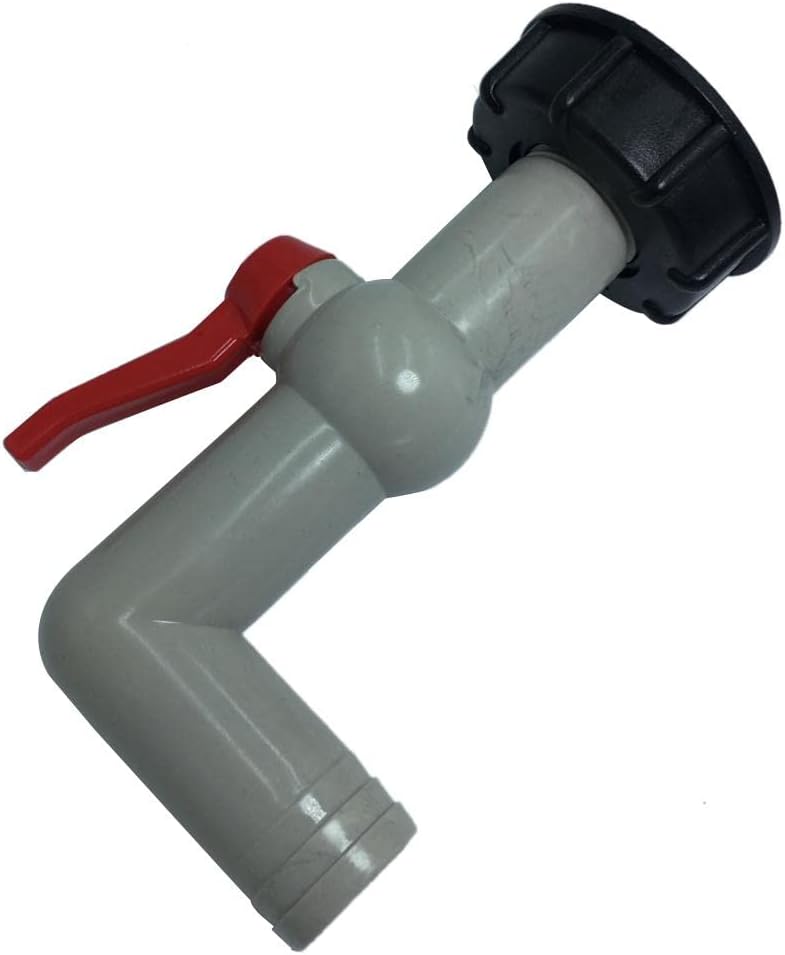 Pinakine® 1000L Ibc Tank Valve Tap Water Adapter 60Mm 1 Inch 90 Degree Discharge | Butterfly Valves | Butterfly Valves|73015052PNK