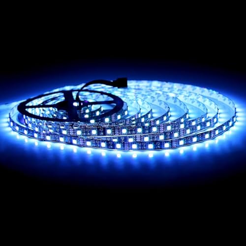 Image of SUPERNIGHT 5050 RGB LED Strip Lights, 32.8ft, 600 LEDs, Black PCB | DC 24V, Color Changing, Valentine Decor, Wedding Sparklers, Christmas Lights, Indoor Decoration,Not Included Power Source