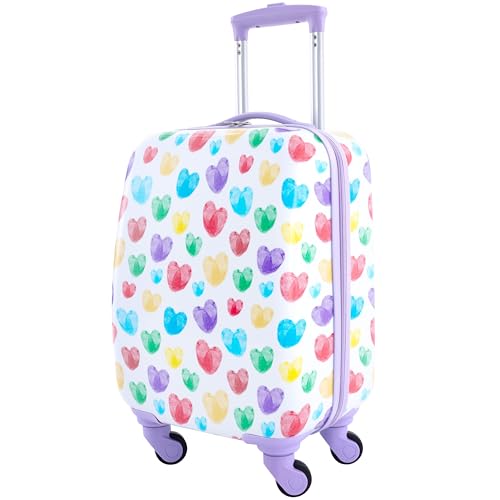 Travelers Club 5 Piece Kids' Luggage Set, Thumbprint Heart - Image 3