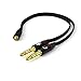 D & K Exclusives Headphone Splitter For Computer 3.5mm Female to 2 Dual 3.5mm Male Headphone Mic Audio Y Splitter Cable Smartphone Headset to PC Adapter
