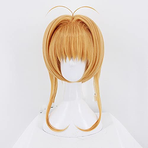 Wig for Card Captor Sakura Kinomoto perruque Cosplay mignon perruque de cheveux Halloween Anime Lolita + capuchon de perruque gratuit Cover