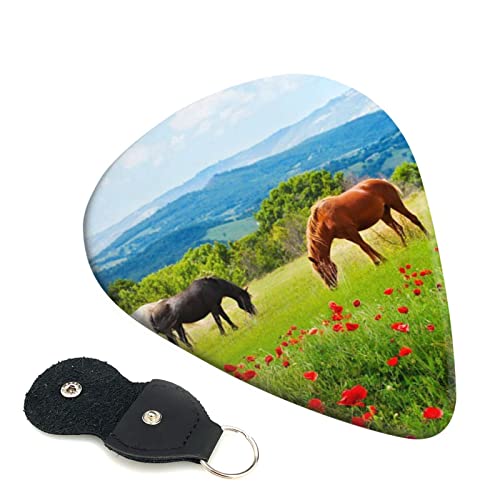 Lot de 6 médiators imprimés de différents types de chevaux pour guitare acoustique et électrique - Les Beatles, Paul McCartney, John Lennon, RIngo Starr, George Harrison Lot de 6 médiators imprimés de différents types de chevaux pour guitare acoustique et électrique