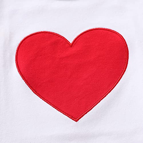 Younger Tree Toddler Baby Girl Valentine's Day Outfit Heart T-Shirt Tops And A-Line Skirt Sets Kids 2Pcs Fashion Clothes (Heart Print, 12-18 Months) #TOP4