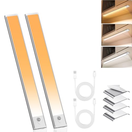 じんかんせんさー 人感センサーライト 室内 充電式 マグネット LEDバーライト 読書灯 棚下 Type-C 充電式 無段階調光 キッチン用 屋内 寝室 廊下 階段 玄関 階段 3000K/4500K/6000K 電球色 昼白色 昼光色調整 30cm 2本