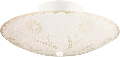 Design House 501619 Lámpara de techo con 2 luces, color blanco, 11.38"