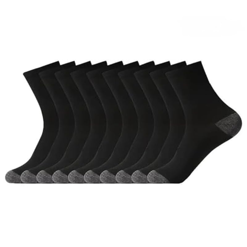 Mid Length Socks for Men, Breathable and Comfortable, Suitable for Casual Sports (10 Pairs)