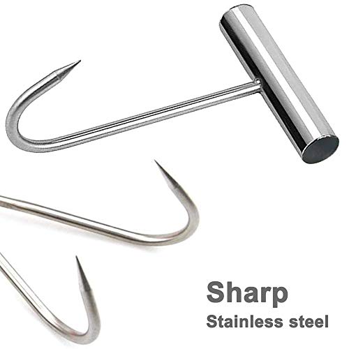 Grizef Stainless Steel 8 inch Hooks T-Handle Meat Boning Hook for Kitchen Butcher Shop Restaurant BBQ Tool kit (2Pack) - Image 3