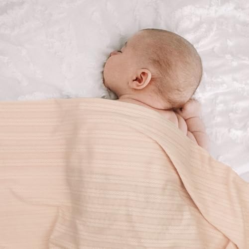 Image of DRESHOW BQUBO Newborn Receiving Blankets Cotton Warm Sleepsack with Mittens & Bow Hats Hospital Baby Swaddling Shower Gift