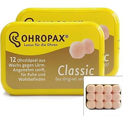 Ohropax Classic Wax Moldable Earplugs 2 Packs (24 Earplugs) Cover