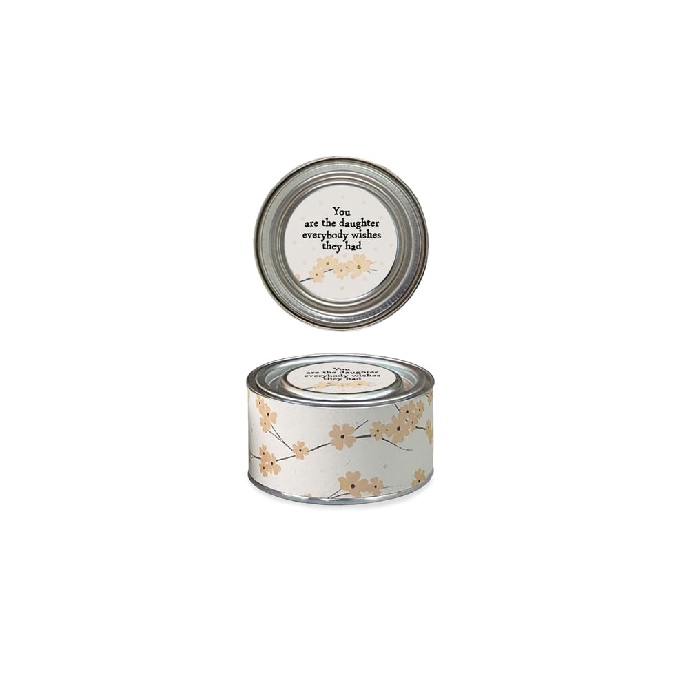 East of India Orange Floral Tin Candle - You are The Daughter - Spiced Orange