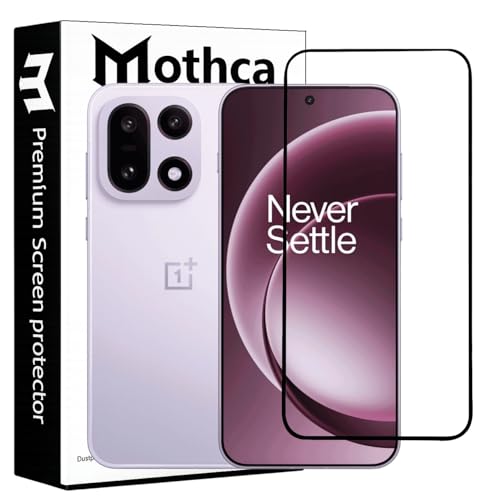 Image of Mothca Military-Grade Tempered Glass Screen Protector Compatible for OnePlus 15 5G with Edge to Edge Coverage - Case Friendly, Anti-Scratch & Bubble-Free Installation Kit