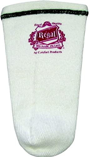 Regal Acrylic Stretch Prosthetic Sock 5 Ply No Hole Med Short PSRMDSH5 Length 10 to 12 Inches Off White Medium