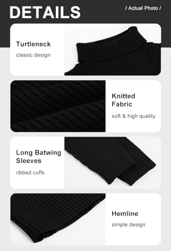 Image of chouyatou Women's Chunky 2 Piece Outfits Turtleneck Knit Sweater and Maxi Bodycon Skirt Sets