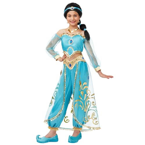 Spooktacular Creations: Costume de princesse arabe pour filles. Parfait pour Halloween, jeux de rôle et fêtes de cosplay.-M