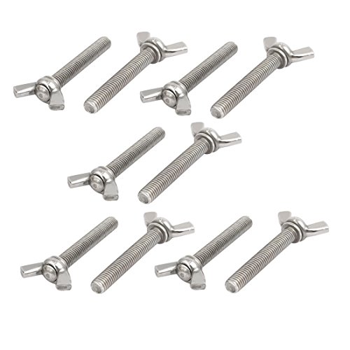 Aexit M8×50mm 1.25mm�s�b�`201�X�e�����X�E�B���O�{���g���l�W10�{(M8x50mm pas 1,25mm 201 vis aile acier inox vis ? ailettes 10pcs