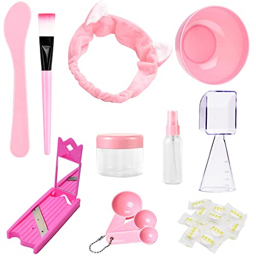 21 in 1 Face Mask Mixing Bowl Set, RETON DIY Facial Mask Mixing Tools, Facemask Care Tool for Lady Women Facial Skin Hair Care, Makeup, Spa