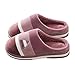 MoneRffi Hausschuhe Damen Plüsch Kreuzband Winter Warm Latschen Gemütliche Pantoffeln Open Toe Flache Sandalen Indoor/Outdoor Frauen Bequeme Schlappen Fur Slides Slippers rutschfeste(Purple，36-37)