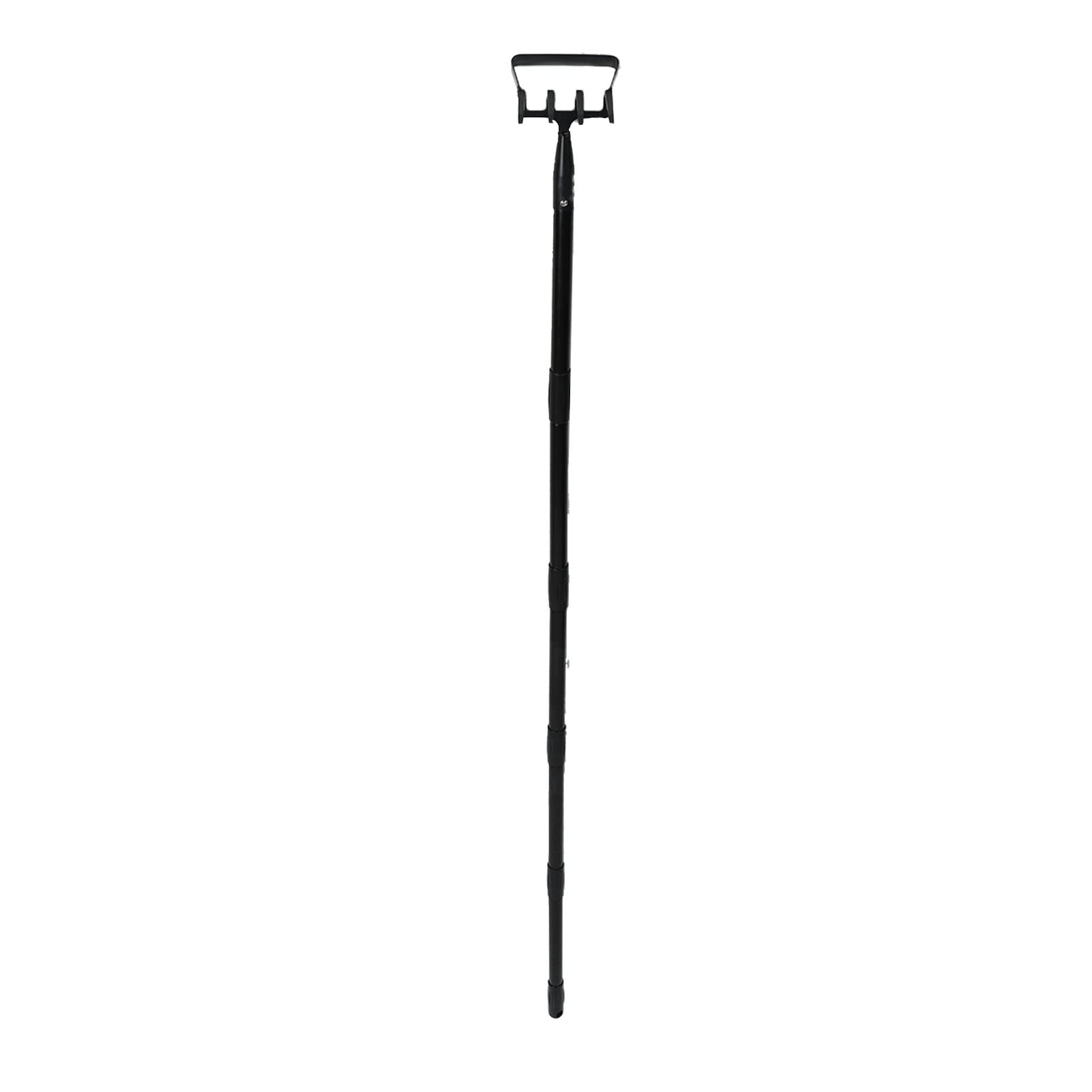 Verstellbarer Unkrautstriegel, Gartenhandstriegel aus Edelstahl mit ergonomischem Griff, robuste Bodenbearbeitungsfräse zum Lockern des Bodens und zum Jäten in Gemüsebeeten und (5 Abschnitt)