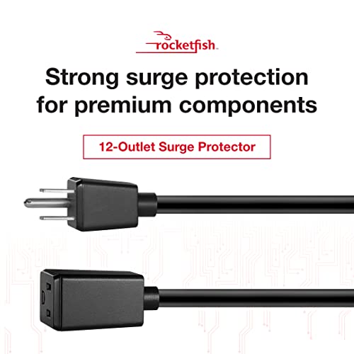 Rocketfish 12-Outlet Power Center - Surge Protector Power Strip With 4 Usb Charging Ports And 4-Port Usb Power Hub #TOP1