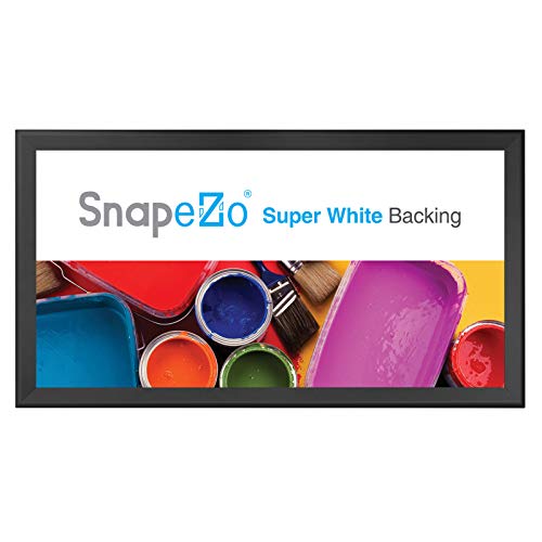 SnapeZo Poster Frame 24x48 Inches Black 1.7 Inch Aluminum Profile Front-Loading Snap Frame Wall Mounting Premium Series