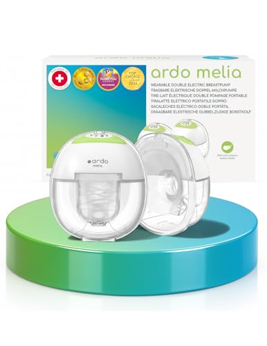 Ardo Melia Wearable, Hands-Free Breast Pump - Hospital Grade, Strong Suction, Long Battery Life, Ultra Discreet, Portable, Easy-to-Clean, 6 oz Capacity, Includes 24mm & 19mm Inserts