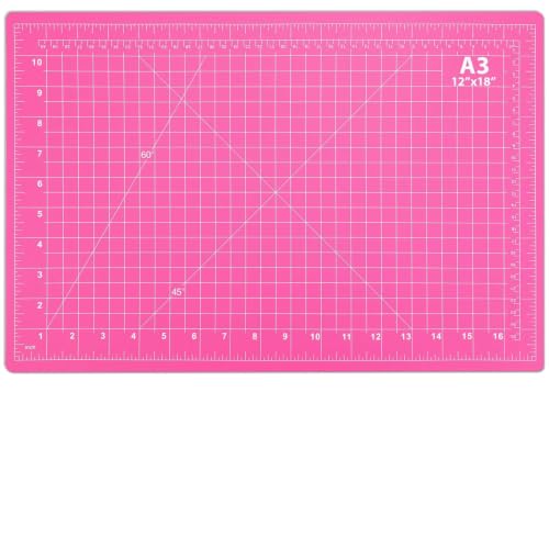 Image of anezus Self Healing Cutting Mat for Rotary Cutting, 17.8 inch x 11.9 inch, Pink