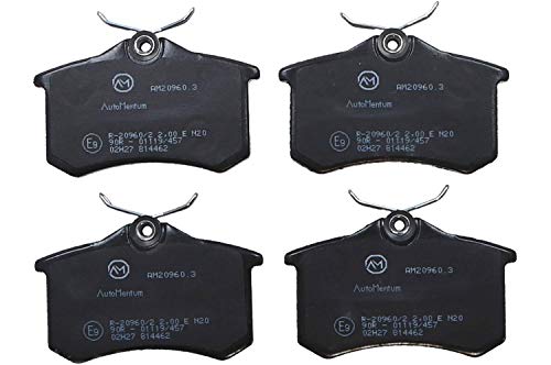 AutoMentum AM20960.3 Jeu de Plaquettes de Frein, Jeu de 4 VOLKSWAGEN POLO (6R1 6C1 601 603) 2009- Essieu arri&egrave;re et autres v&eacute;hicules