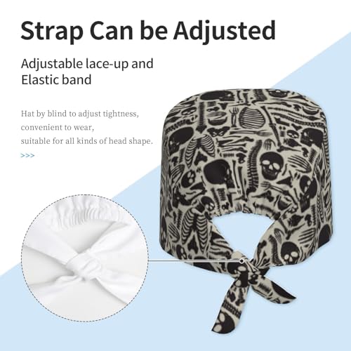 Image of Surgical Caps Men Women, Scrub Cap with Sweatband Adjustable
