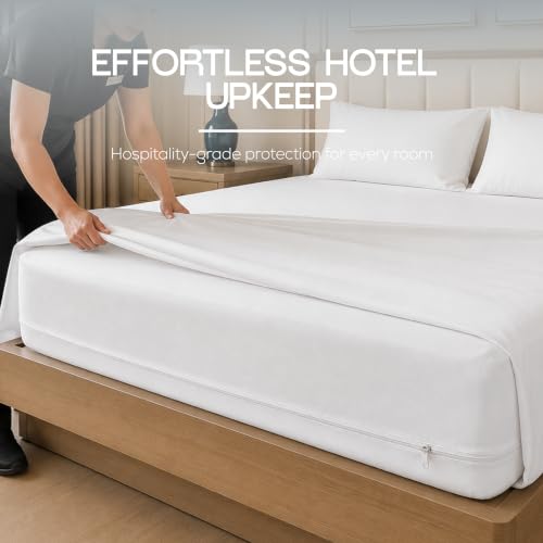 Image of Bulk 10-Pack Hotel California King Mattress Encasement 100% Waterproof f