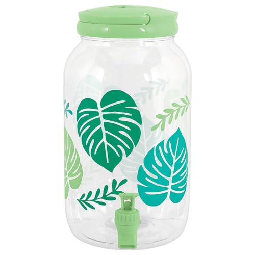 Amscan Jungle Luau Drink Dispenser, White/Green (410110)