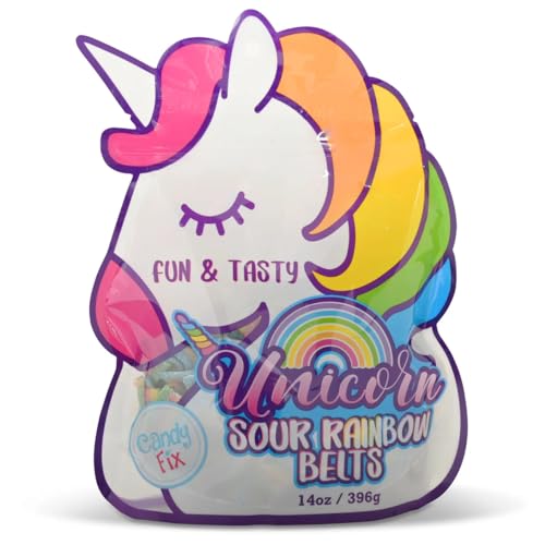 Candy Fix Unicorn Sour Rainbow Belts 14oz miniatura 1