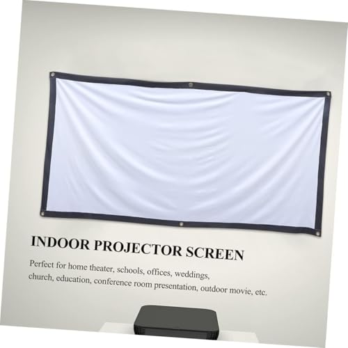 Écran de projection 72" pliable en polyester blanc pour cinéma maison et extérieur