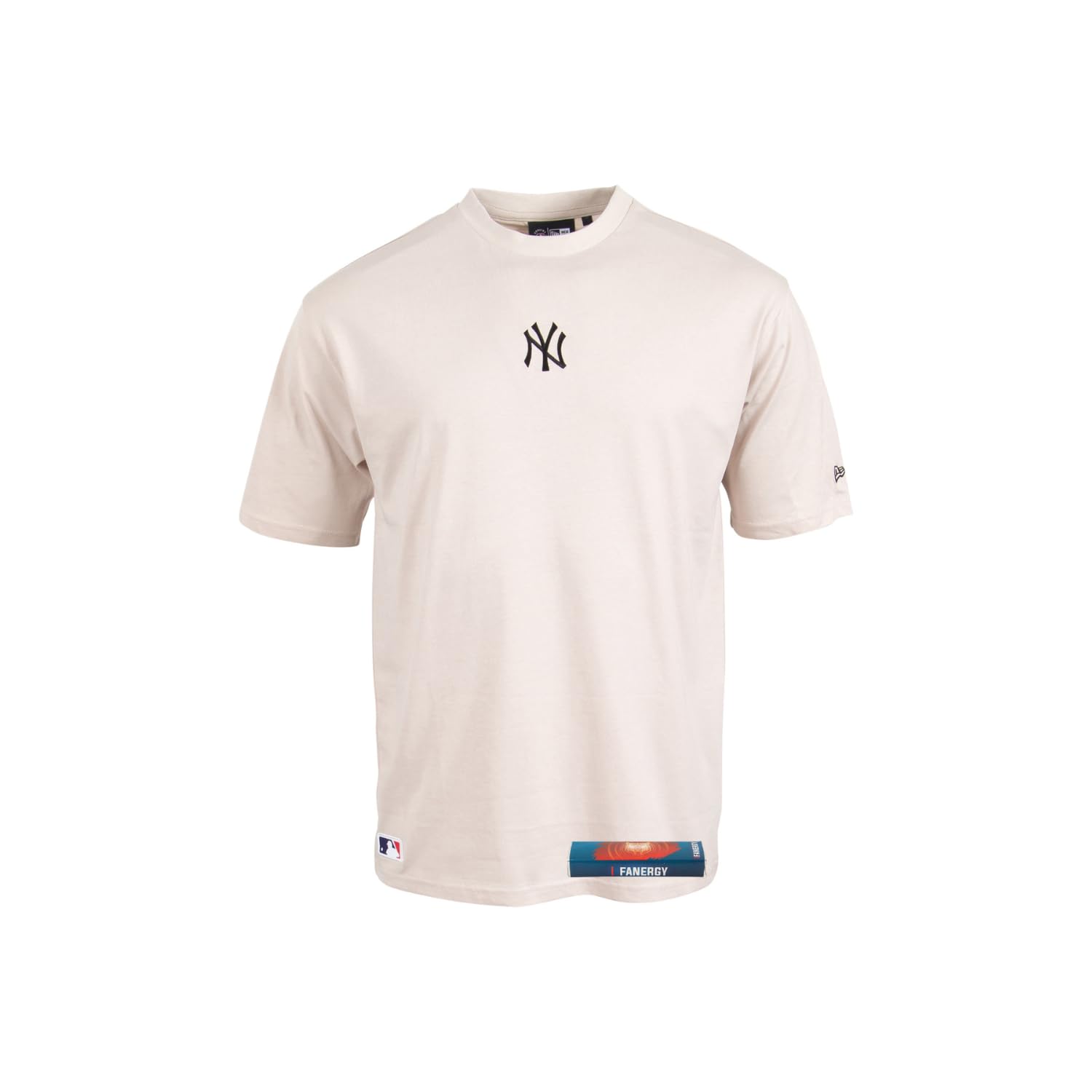New York Yankees Men's T-Shirt NY MLB New Era Fan Item Oversized 100% Cotton + Fanergy Grape Sugar, beige, XXL — image 1