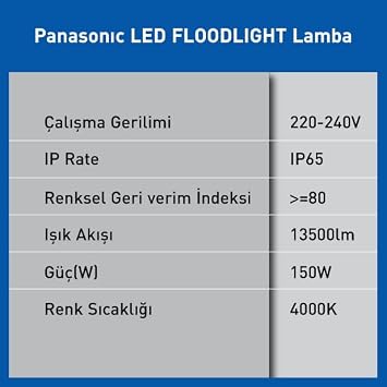 PANASONIC LED PROJECTOR, DAYLIGHT 150W 13500LM 4000K [Energy Class F]