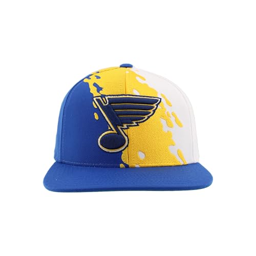 Image of ZHATS NHL Unisex-Adult NHL Officially Licensed Adjustable Snapback Hat Flat Bill Z11 Retro Paintbrush