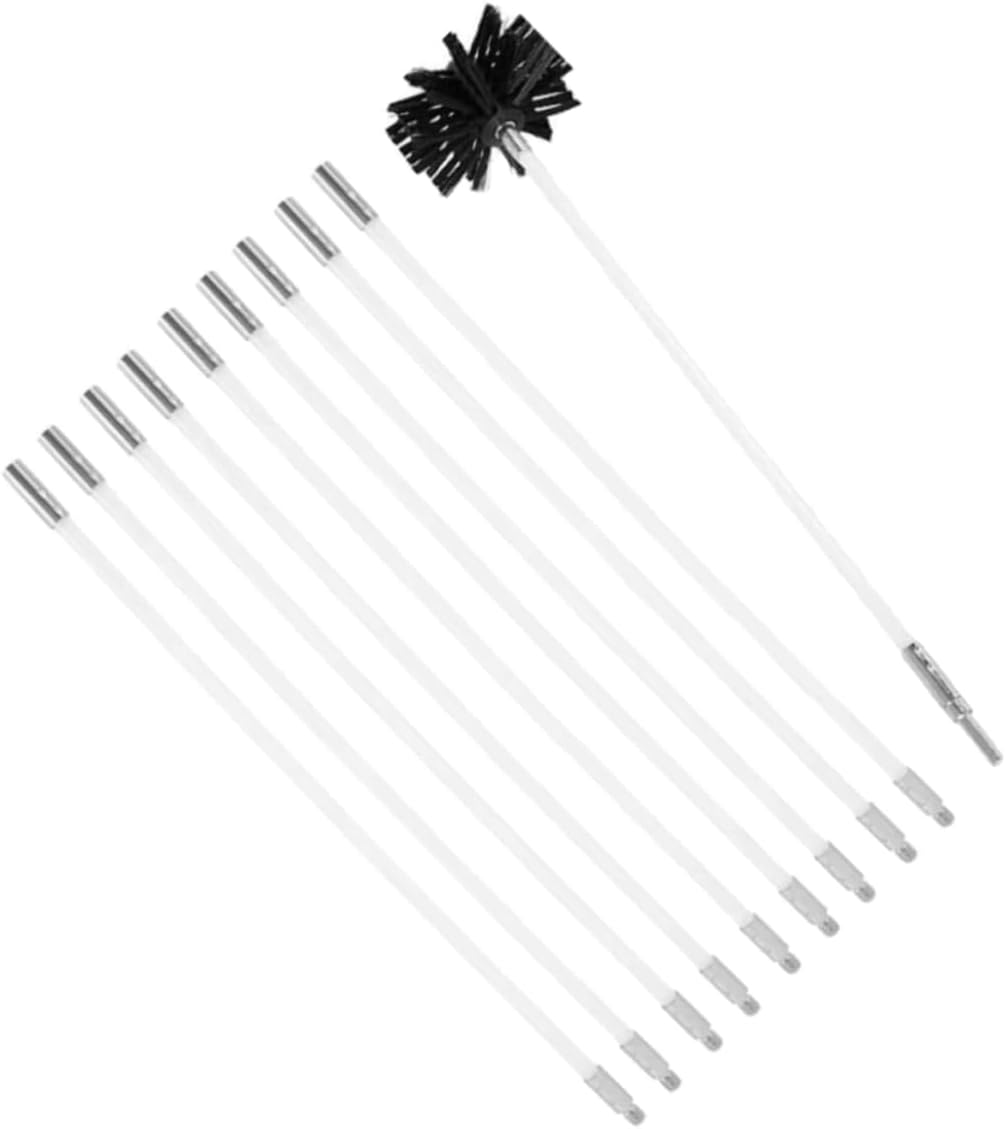 Flexible Chimney Vent Brush Cleaning Kit with Extendable Rods and Lint Removal Brush for Dryer Ducts Fireplaces and Boilers Prevents Fire Risks Easy Assembly Non Scratch Interior